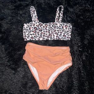Shein Leopard Print High Waisted
Bikini Swimsuit